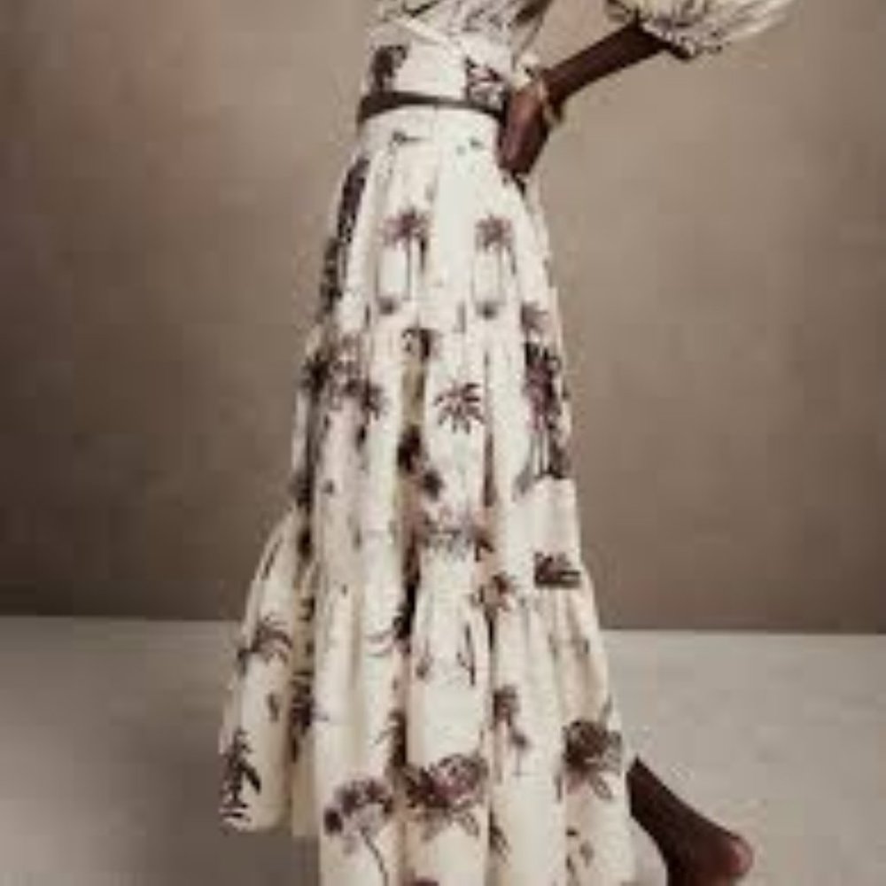 Linen maxi skirt